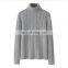 Wholesale 100% Pure Knit Pullover Turtleneck Thick Cashmere Sweater with Front Logo Casual Solid Pattern for Winter