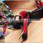 Nylon webbing adjustable chain dog harness with dog leash