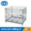 Foldable collapsible steel storage wire mesh pallet container