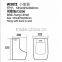  flush bathroom ceramic sensor wall-hung urinal