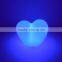 Plastic Romantic Heart Shape LED Night Light Color Changing Led Night Light