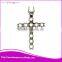 Elegant ladies gemstone necklace cross shape silver pendant