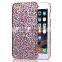 Glitter Powder Leather Coated Hard Plastic Cover for Apple iphone 6/6s