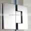 Foshan manufacture L shape hinge open frameless glass shower room 2015