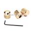 3pcs Gold Metal Dome Style Electric Guitar Bass Knobs With Wrench