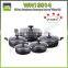 5PCS Aluminum Non-stick Cookware With Red Painting