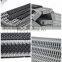 Increased friction flush grid modular belt with rubber