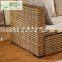 Trendy French Style Natural Rattan Click Clack Corner Sofa Cum Bed