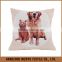 PLUS dog printed cotton pillow case