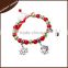 Wholesale fashion cute beaded Christmas charm bracelet/