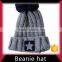Hot sale 100% polyester winter beanie cap