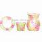 Dia 15 cm Tempered Glass Candle Mosaic Glass Tray