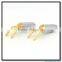 Golden Screw Locking Banana connector Speaker Spade fork plug
