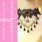 Black Vintage Gothic Love handmade Lace Necklace