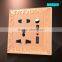 2015 NEW design British standard10A 250V 5pin MF socket with 2USB W/N wall sw