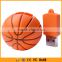 Orange Cartoon Basketball Design 4GB PVC USB Flash Drive