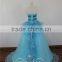 Real Works Crystal Organza Royal Blue Wedding Dresses in Turkey