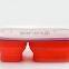 5pcs collapsible mircoware safe high quality round food storage set ,silicone fresh container set,picnic silicone box set