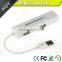 Vision premium white 3ports USB2.0 lan hub adapter