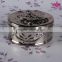 Wholesale direct factory produce decor gift silver color electroplating decorative ceramic jewelry box with round shaped