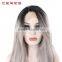 lace front black to grey ombre wig long wavy high temperature synthetic wig                        
                                                                                Supplier's Choice