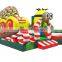 2016 Christmas train bouncer inflatable bouncer outdoor playground for kids