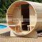 solid wood garden barrel sauna