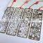 wholesale book mark/sliver hollow out metal book mark