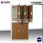steel dressing room lockers six door brown wardrobe electronic code lock clothes storage locker