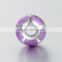 2016 European Romantic Purple Color Enamel S925 Charm Bracelet