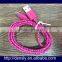 Wholesale fabric nylon braided usb charger cable for iphone 6