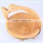 Long Round Handle Swan Bird Shapde Bamboo Wood Folding Fruit Basket Drink Coaster