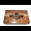 Laser carved high quality customized desktop decoration wooden tissue storage box