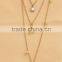 MYLOVE Fashion gold plated necklace cute butterfly leaf pendant long polo chain sweater necklace HOT MLSC-17