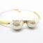 New design gold plate heavy pearl pendant necklace set