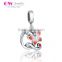 S399 Globalwin Silver Music Charms Enamel Butterfly Sterling Silver Endless Charms