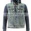 man denim vintage wash hoodie jeans jacket denim jacket with hood(LOTJ209)