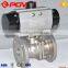 ss304 thread pneumatic ball valve with actuator