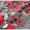 High class polyester elegant floral embroidery tulle lace fabric wholesale