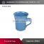 Mug with lid high temperature color glaze mug