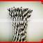 Party Supplies Food Grade Print Straw Pack in PVC Tube Paper Drinking Straws for Wedding Party