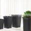 Home Decor Mini Succulent Plants Square Black Plastic Flower Pots
