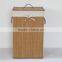 wooden bamboo laundry basket/stool