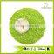 15 inch Round PE Place Mat In Green - Set of 12