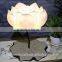 Resin Decorative Purity White Lotus Flower Table Desk Lamp