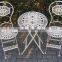 Antique White Cast Iron And Aluminum Bistro set Outdoor Furniture AR-6160 set