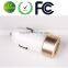 China RoHS certified double-side inserting car charger fashionable USB car charger