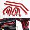 Red Aluminium Alloy Antiskid Hard Mount Front & Rear Grab Bar Handle for Jeep Wrangler JK 2 & 4 Door 2007-2016