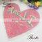 Decorative" I love" printing large red heart sequin patch for girl clothes