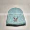 Animal lamb logo winter knitting warm wool cap for men and women